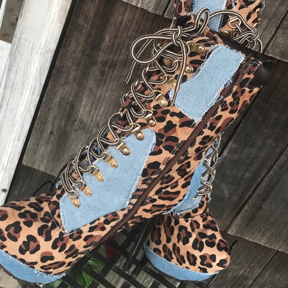 🔥STUNNING STILLETO PATCHWORK BOOTS 🔥! HOT - Picture 1 of 8